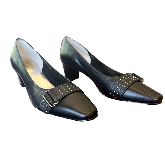 Vintage Ros Hommerson Leather Stud Detail Pumps 8N - Picture 9 of 9